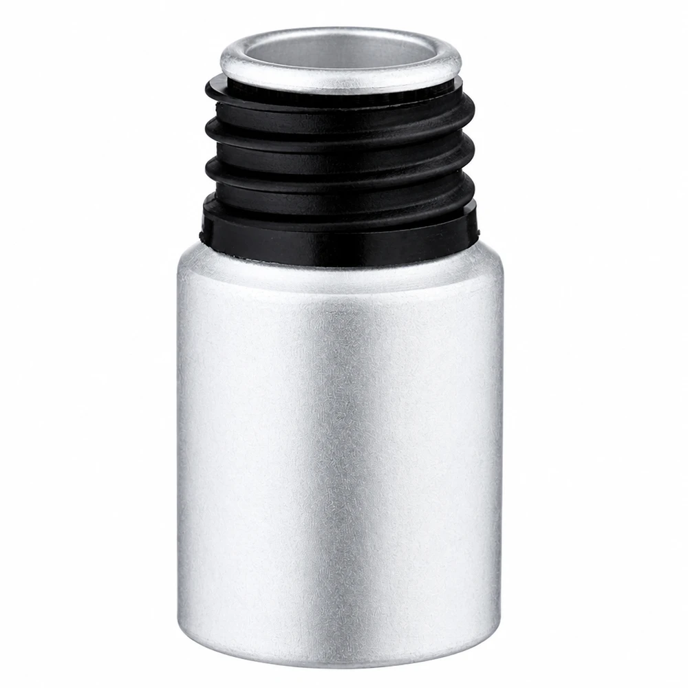 Zylindrische 10ml gebeizte Aluflasche matt silber für professionelle Anwendungen