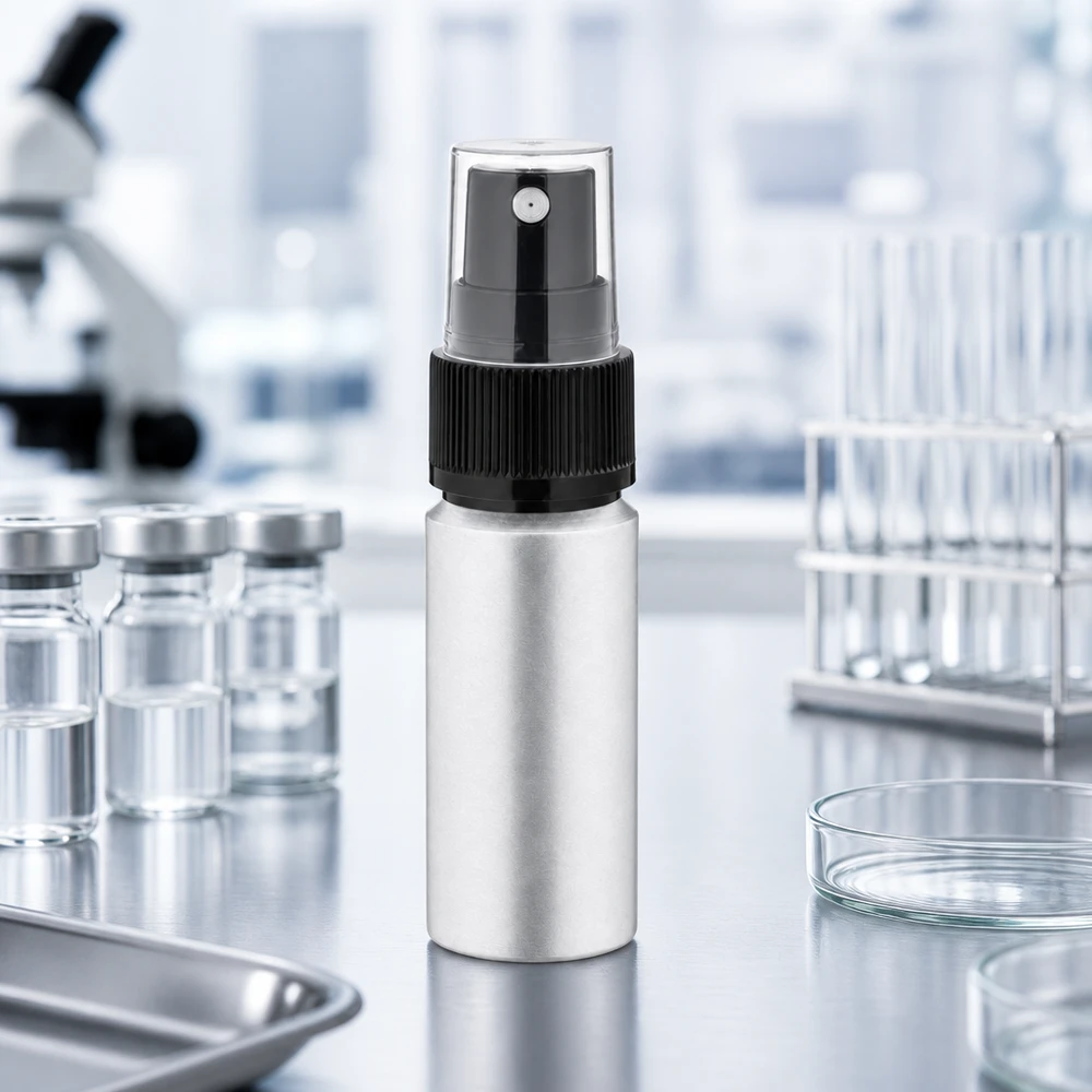 Präzise 20ml gebeizte Aluminiumflasche mit Sprühkopf für punktgenaue Wirkstoffverteilung