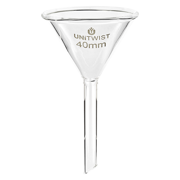 Sklen&#283;n&#225; n&#225;levka &#248;40mm borosilik&#225;tov&#225; UNiTWIST