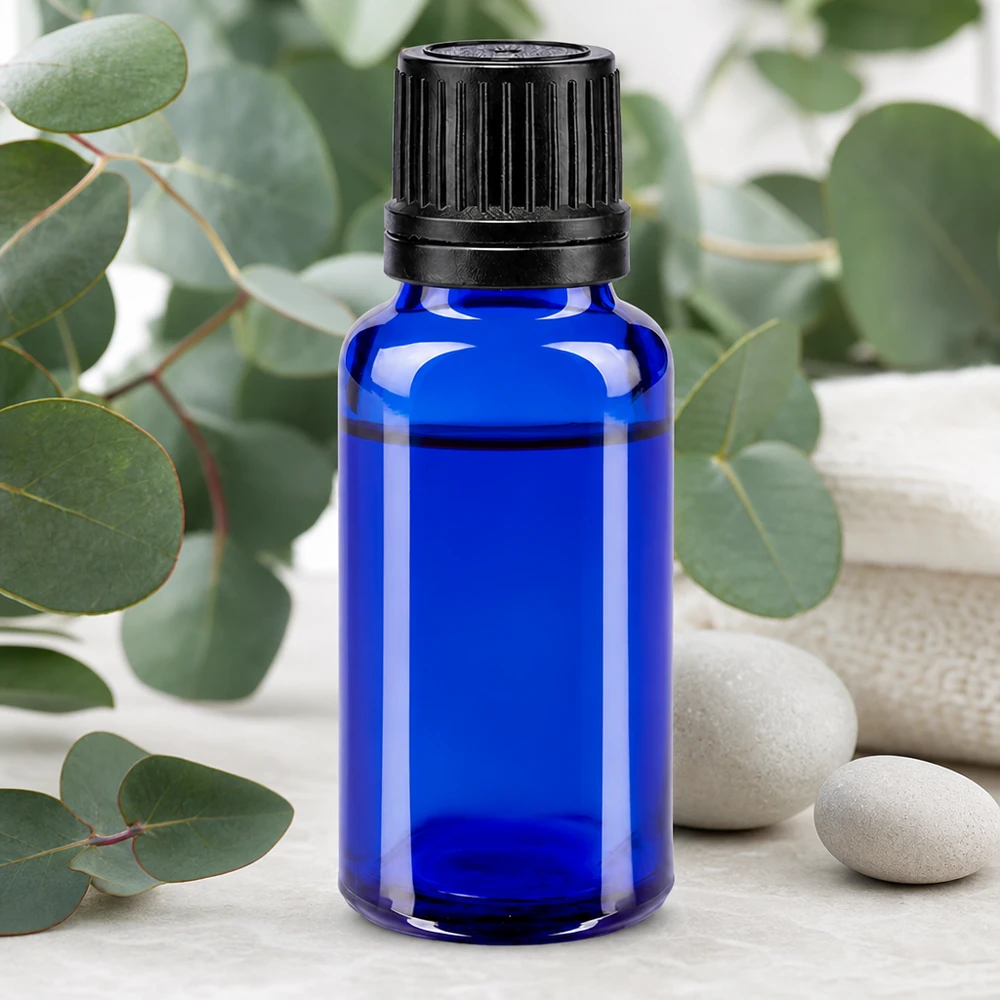 20ml blaue Präzisions-Tropfflasche aus ApoGlas mit 0,9mm Düse für exakte Dosierung von Flüssigkeiten