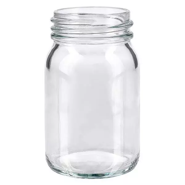 200ml lahvička se širokým hrdlem z čirého skla