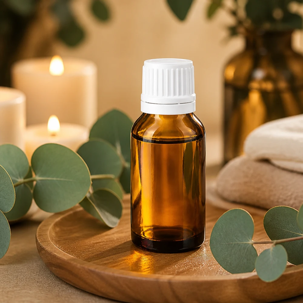 Lékárenská lahvička hnědá 30ml šroubovací uzávěr bílý bezpečnostní uzávěr. Kompakte 30ml Braunglas Apoflasche mit weißem OV Verschluss für Naturkosmetik