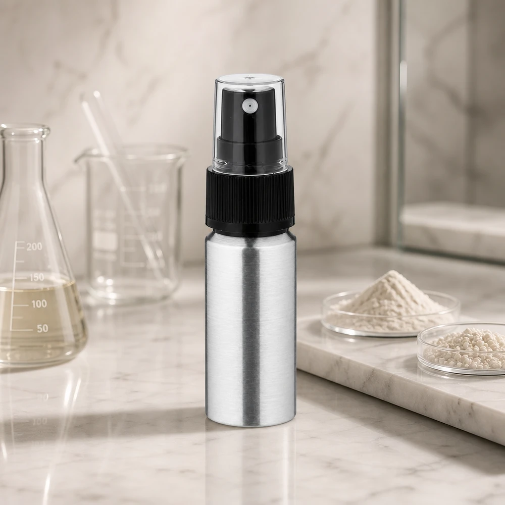 20ml leštěná hliníková láhev s rozprašovačem Matte Aluminiumflasche 20ml mit Zerstäuber - nachfüllbar und wiederverwendbar