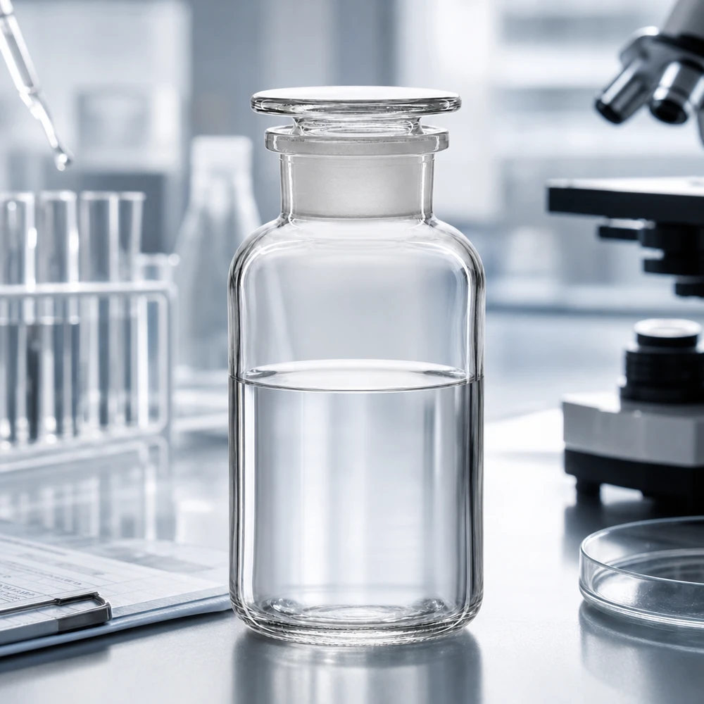 Láhev s kulatým ramenem 500ml čirá skleněná zátka se širokým hrdlem Medizinische Vorratsflasche 500ml Rundschulter klar mit luftdichtem Glasstopfen Weithals