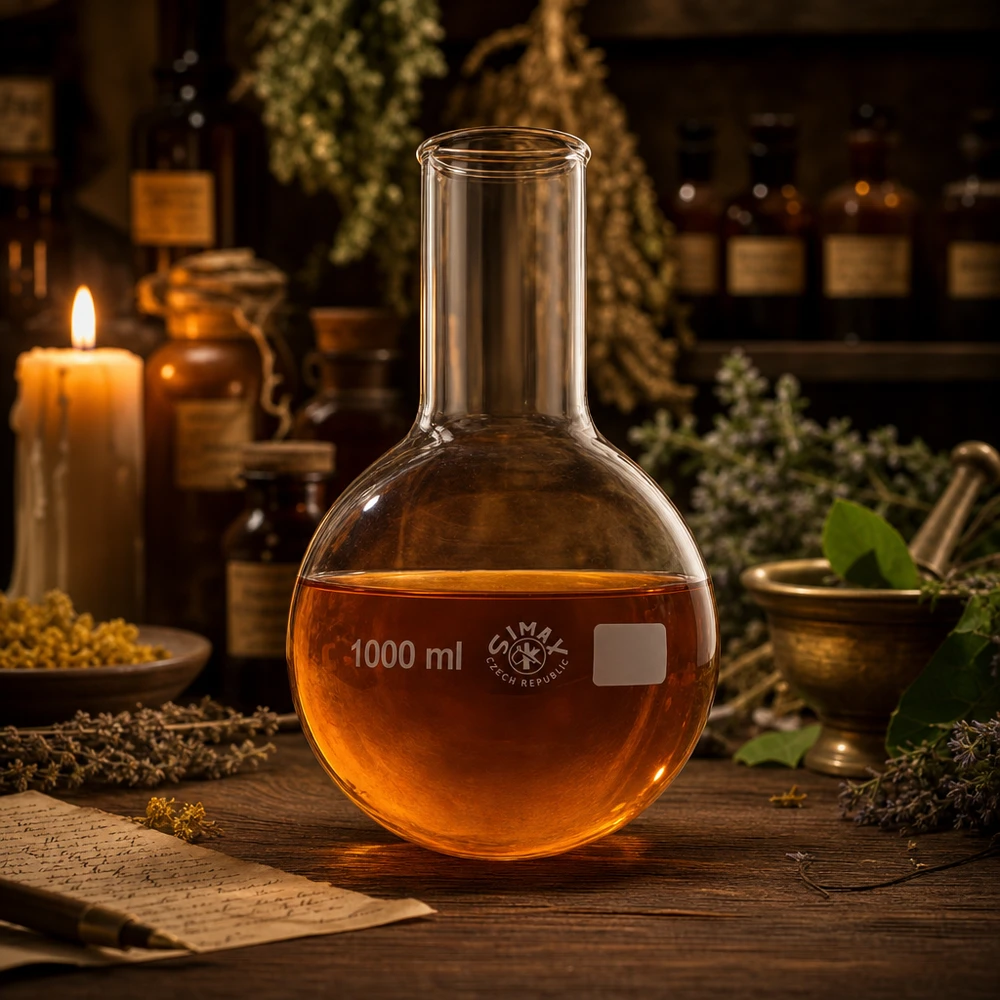 Baňka s kulatým dnem 1000ml široké hrdlo Rundkolben 1000ml mit Weithals Design für effiziente Stofftrennung und Aufkonzentrierung