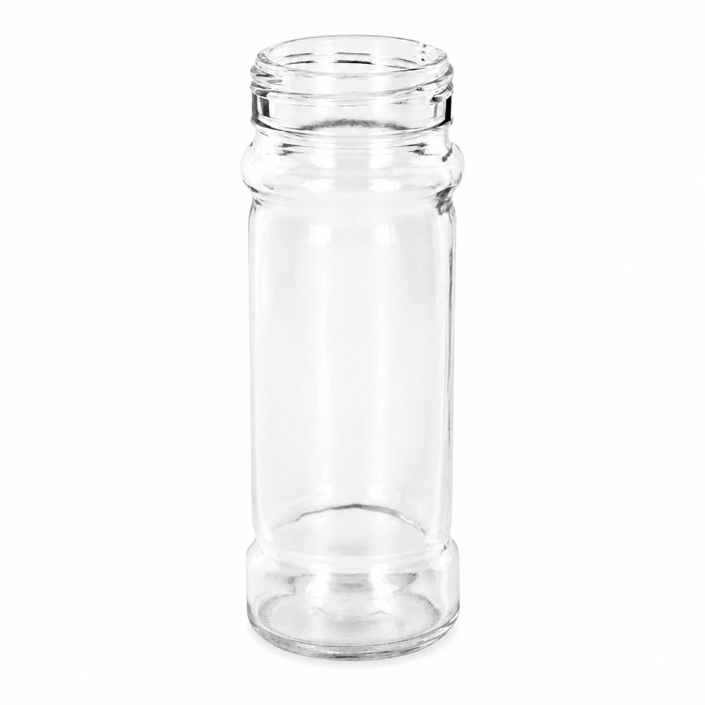 Sklenice na sůl/koření Mary 100 ml, závit 41 mm z čirého skla Durchsichtiges Glas Mary 100ml Fassungsvermögen für Salz und Gewürze 41mm Öffnung