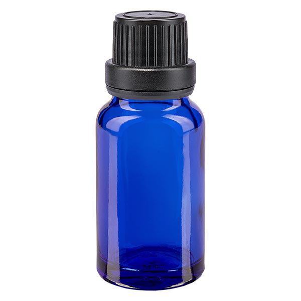 Lékárenská láhev modrá 10ml šroubovací uzávěr černá těsnicí vložka tamper evident uzávěr. Lékárenská láhev modrá 10ml šroubovací uzávěr černá těsnicí vložka tamper evident uzávěr.