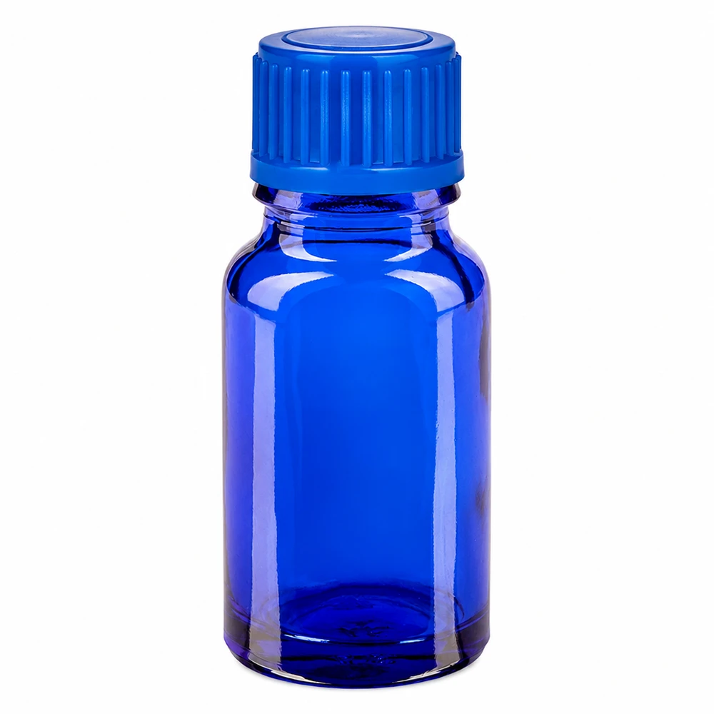 Hochwertige blaue Glasflasche 10ml mit Standard Gewinde für professionelle Anwendung