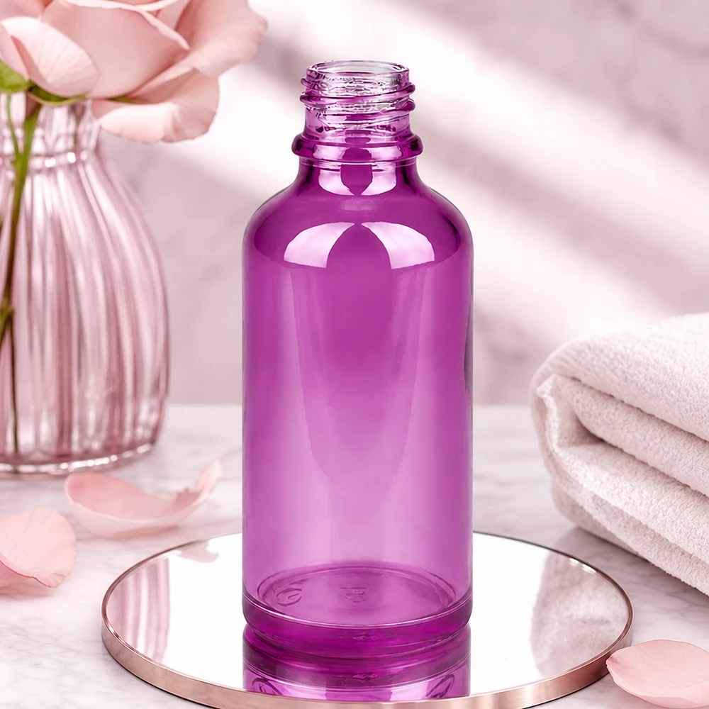 Professionelle 50ml Apothekenflasche PurpleLine UT18/50 in modernem Violett für hygienische Aufbewahrung