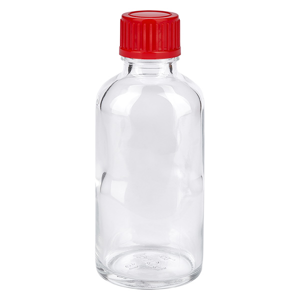 50ml láhev 11mm šroubovací uzávěr červená Standard ClearLine UT18/50 50ml láhev 11mm šroubovací uzávěr červená Standard ClearLine UT18/50
