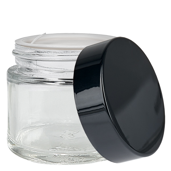 Skleněná dóza 60ml čirá, s víčkem s vložkou UNiTWIST Skleněná dóza 60ml čirá, s víčkem s vložkou UNiTWIST