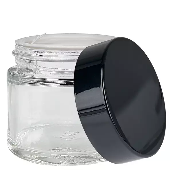Skleněná dóza 60ml čirá, s víčkem s vložkou UNiTWIST Skleněná dóza 60ml čirá, s víčkem s vložkou UNiTWIST