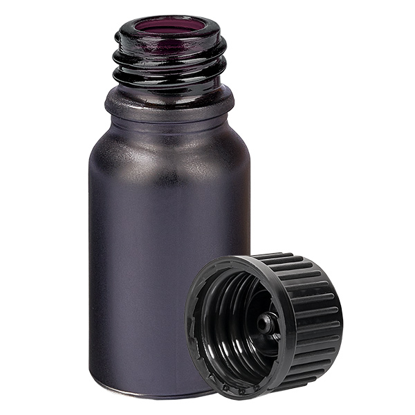 10ml láhev 11mm šroubovací uzávěr černý standard BlackLine UT18/10 10ml láhev 11mm šroubovací uzávěr černý standard BlackLine UT18/10