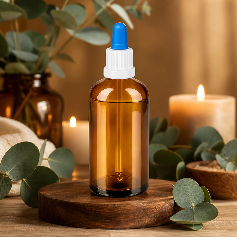 Apothekerflasche 100ml braun mit Präzisionspipette und Gewindehals für Extrakte