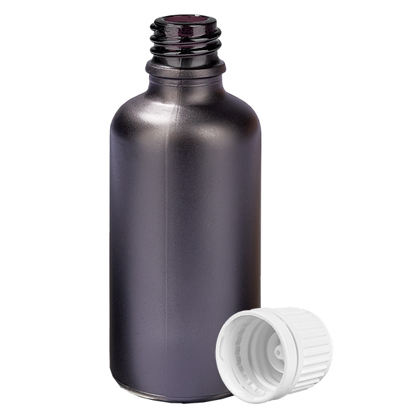 50ml lahvička 11mm šroubovací uzávěr bílý uzávěr s ochranou proti manipulaci BlackLine UT18/50 50ml lahvička 11mm šroubovací uzávěr bílý uzávěr s ochranou proti manipulaci BlackLine UT18/50