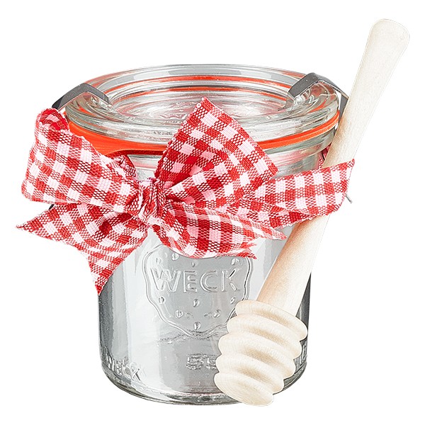 Mini sklenice WECK 140ml kompletn&#237; se l&#382;i&#269;kou na med