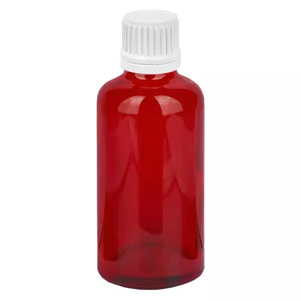 50ml láhev 11mm šroubovací uzávěr bílý uzávěr s ochranou proti manipulaci RedLine UT18/50