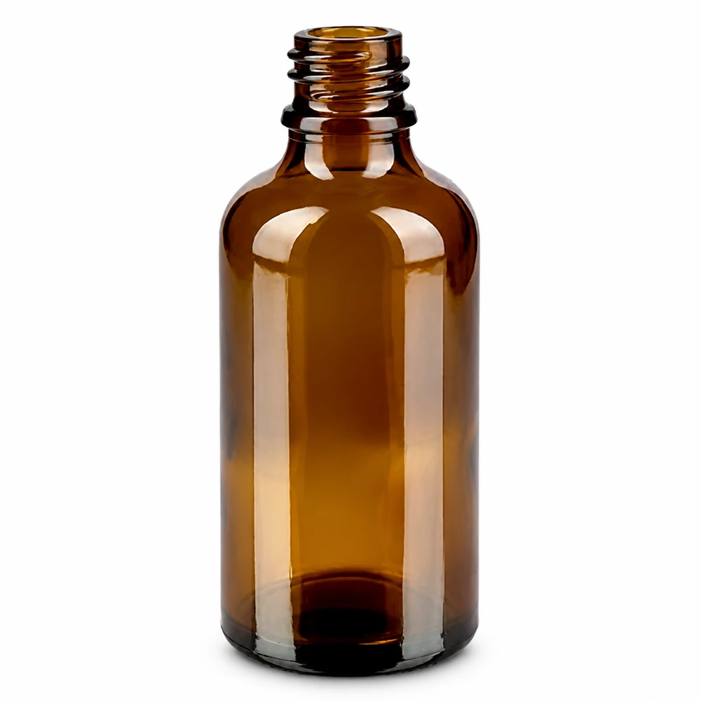 Hochwertige Braunglasflasche 50ml mit schwarzem Tropfaufsatz für DIY-Kosmetikprodukte
