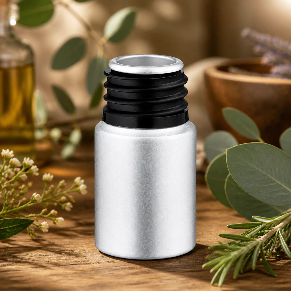 10ml mořená hliníková láhev s uzávěrem Nachhaltige 10ml Aluflasche wiederbefüllbar für umweltbewusste Kosmetikaufbewahrung