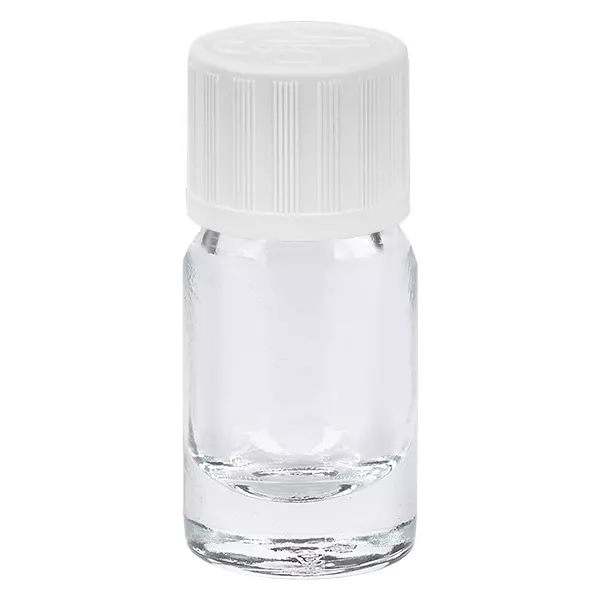 5ml lahvička s kapátkem 1,2 mm bílá standardní uzávěr odolný proti otevření dětmi ClearLine UT18/5