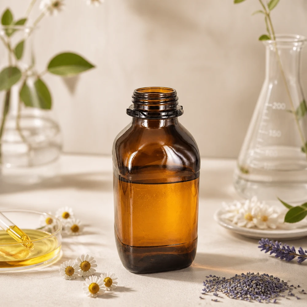 1000ml Chemikalienflasche aus Amber-Glas mit chemikalienresistenter Oberfläche für Säuren