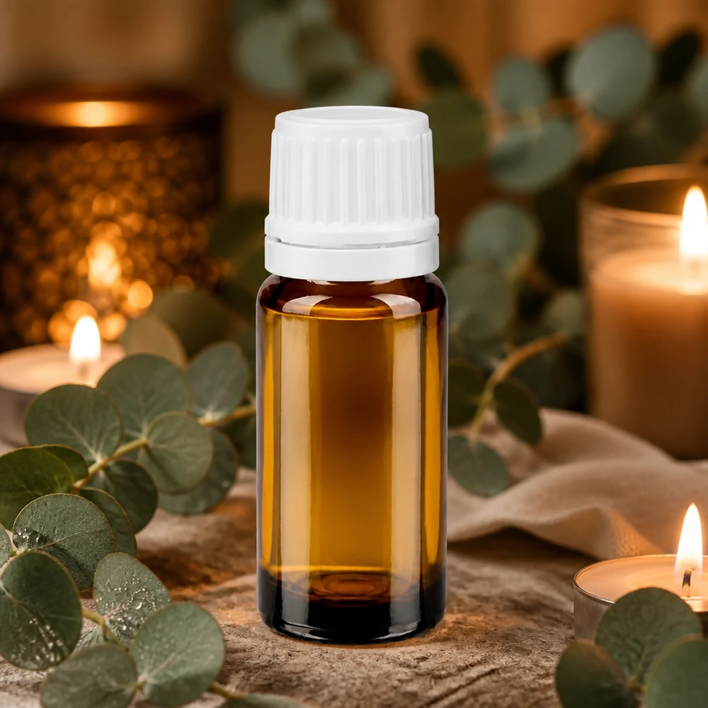 Lékárenská lahvička hnědá 10ml kapátko 1,2mm bílý uzávěr proti neoprávněné manipulaci Kompakte 10ml Braunglasflasche mit weißem Originalitätsverschluss für Laboranwendungen geeignet