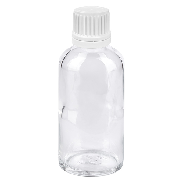 50ml lahvička s kapátkem 0,7mm bílá s tamper-evidentním uzávěrem ClearLine UT18/50 50ml lahvička s kapátkem 0,7mm bílá s tamper-evidentním uzávěrem ClearLine UT18/50