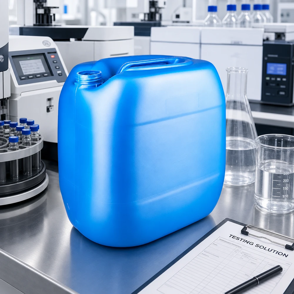 Vielseitiger blauer Vorratsbehälter 30 Liter ohne Verschluss für Labor Chemie und Gewerbe