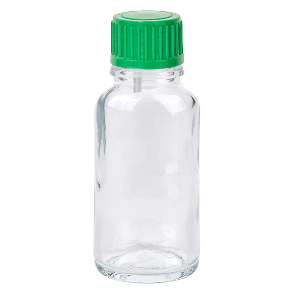20ml lahvička s kapátkem 0,8 mm zelená standardní uzávěr ClearLine UT18/20 20ml lahvička s kapátkem 0,8 mm zelená standardní uzávěr ClearLine UT18/20