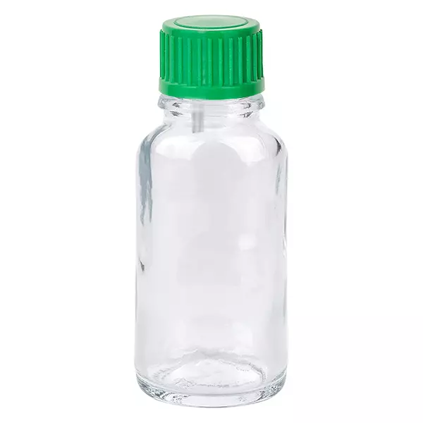 20ml lahvička s kapátkem 0,8 mm zelená standardní uzávěr ClearLine UT18/20
