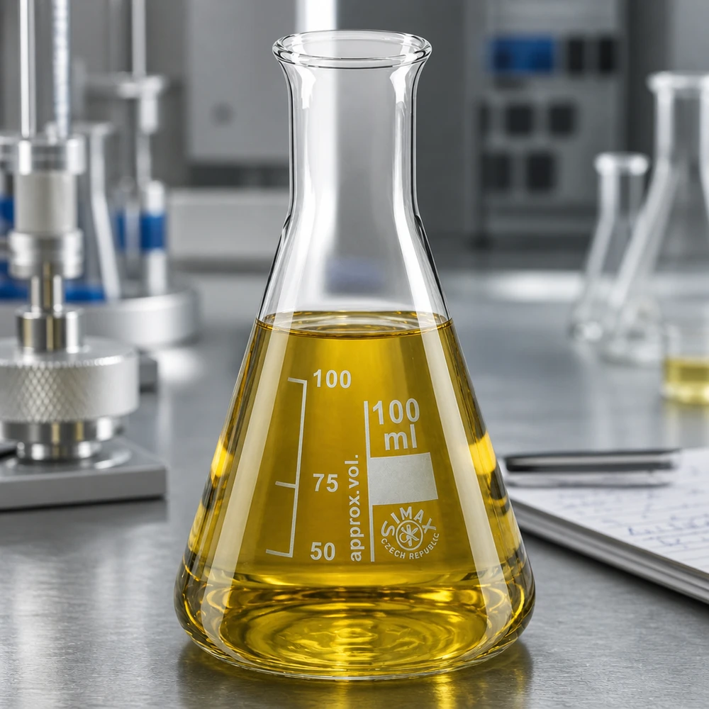 Erlenmeyerova baňka 100 ml s úzkým hrdlem Laborkolben 100ml mit Enghals und Volumenmarkierung für wissenschaftliche Messungen und Analysen