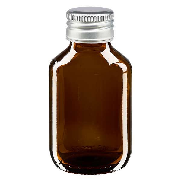 100ml lahvička na léky hnědá, se stříbrným hliníkovým uzávěrem ApoGlas 100ml lahvička na léky hnědá, se stříbrným hliníkovým uzávěrem ApoGlas