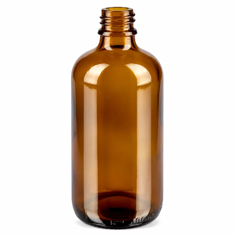 Handliche 100ml Medizinflasche braun mit engem Verschluss für Tropfen und flüssige Präparate