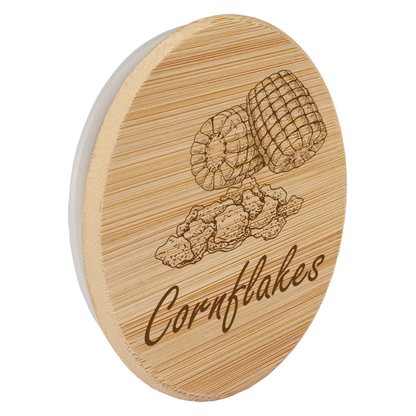 Couvercle en bois "Cornflakes" pro WECK RR100 Couvercle en bois "Cornflakes" pro WECK RR100