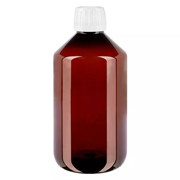 PET láhev 500ml se standardním bílým uzávěrem s pojistkou proti manipulaci