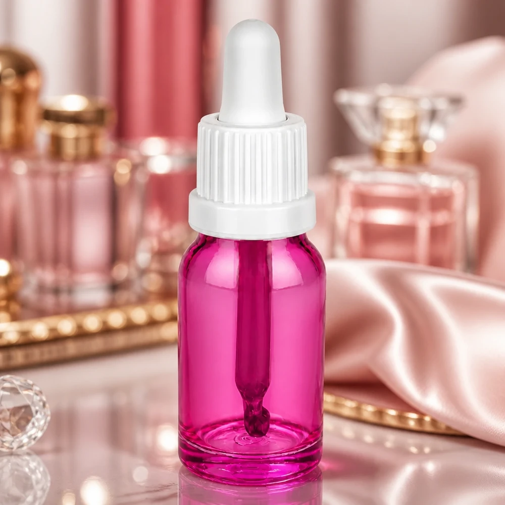 Kleine 10ml Glasflasche mit Tropfer für DIY Kosmetik OV PurpleLine UT18/10