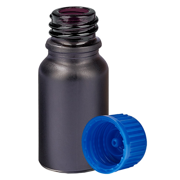 10ml láhev 11mm šroubovací uzávěr modrý standard BlackLine UT18/10 10ml láhev 11mm šroubovací uzávěr modrý standard BlackLine UT18/10