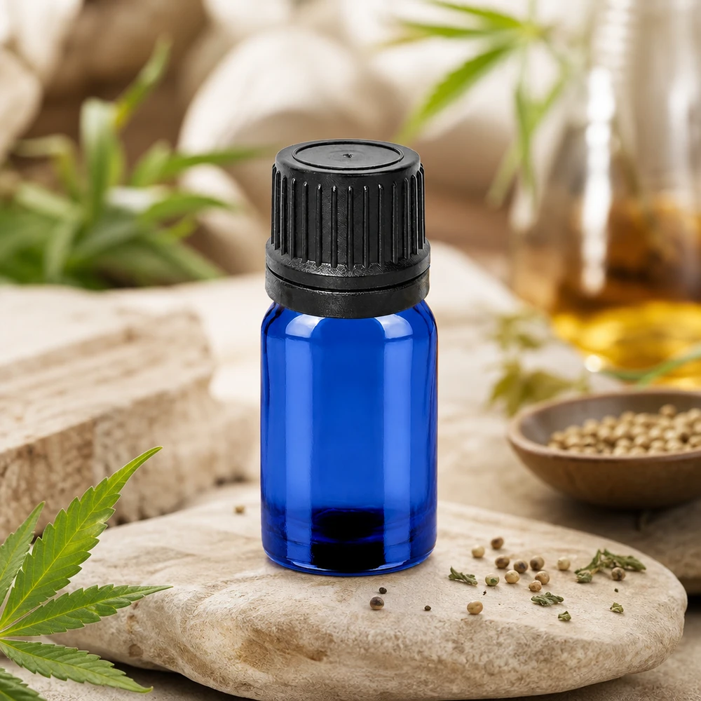 5ml lahvička s kapátkem 1mm černá s uzávěrem odolným proti manipulaci BlueLine UT18/5 Kleine Tropfflasche 5ml mit schwarzem Originalitätsverschluss für pharmazeutische Anwendungen