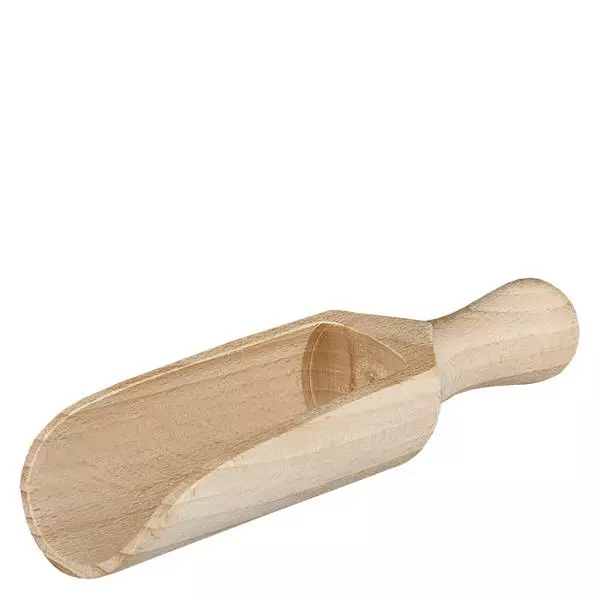 Holzschaufel Größe M halbrund 14cm lang aus natürlichem Holz für Küche und Haushalt