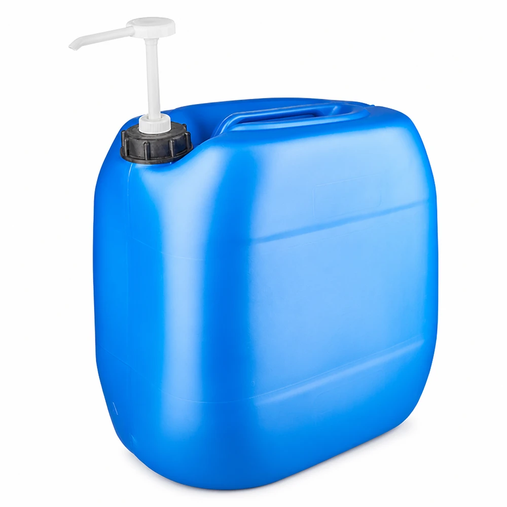 Kanystr 30 litrů modrý s dávkovacím čerpadlem Robuster Kunststoffbehälter 30 Liter blau mit Pumpaufsatz für Reinigungsmittel und Chemikalien