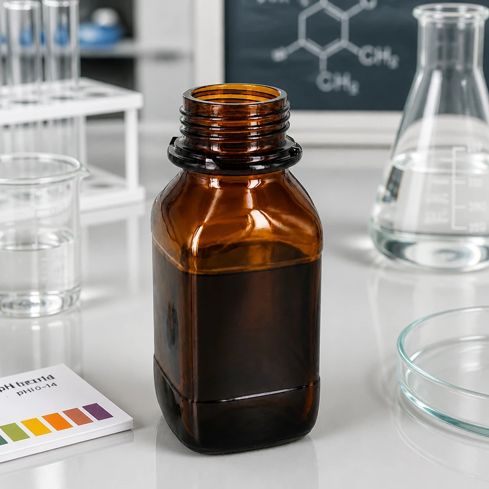 250ml láhev na chemikálie Chemie Lagerflasche 250ml braun mit robustem Glasmaterial für den professionellen Laboreinsatz