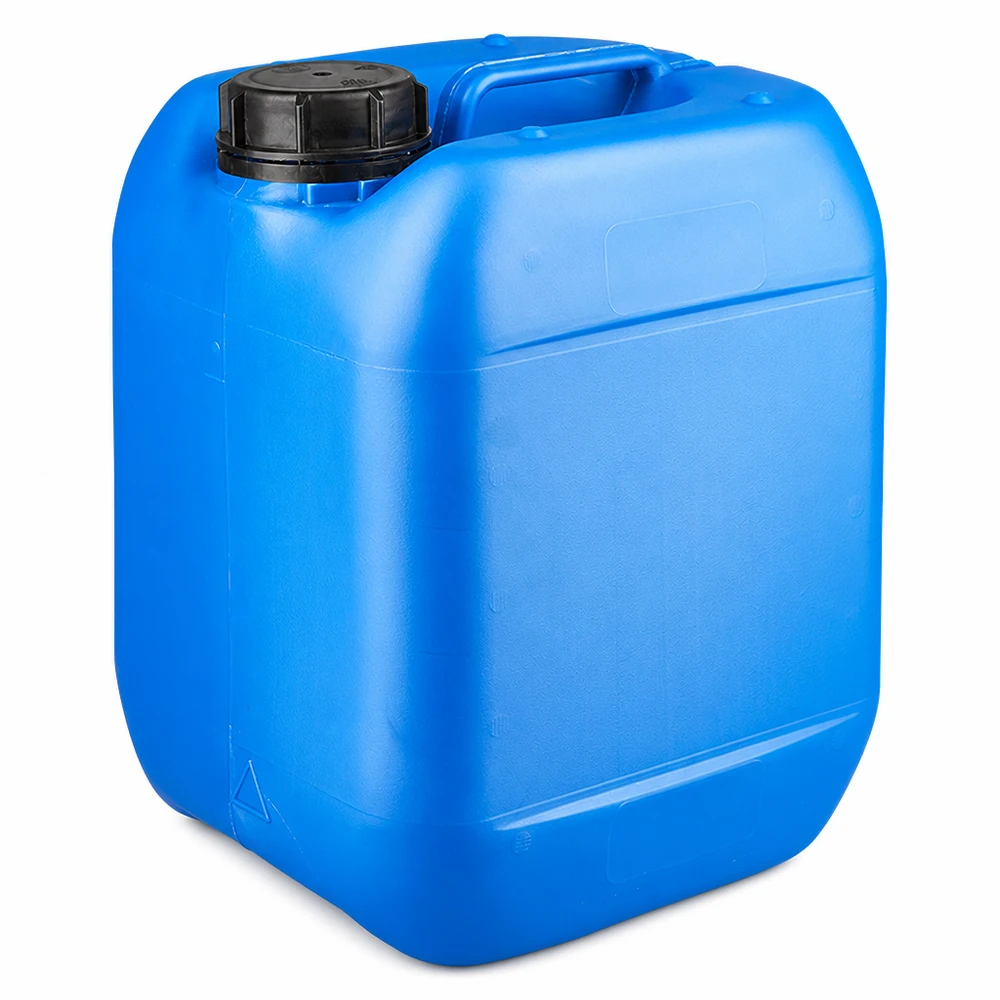 Kanystr 5 litrů modrý se šroubovacím uzávěrem s pojistkou proti manipulaci. Stapelbarer 5 Liter Kanister in Blau mit Schraubverschluss OV und integriertem Griff