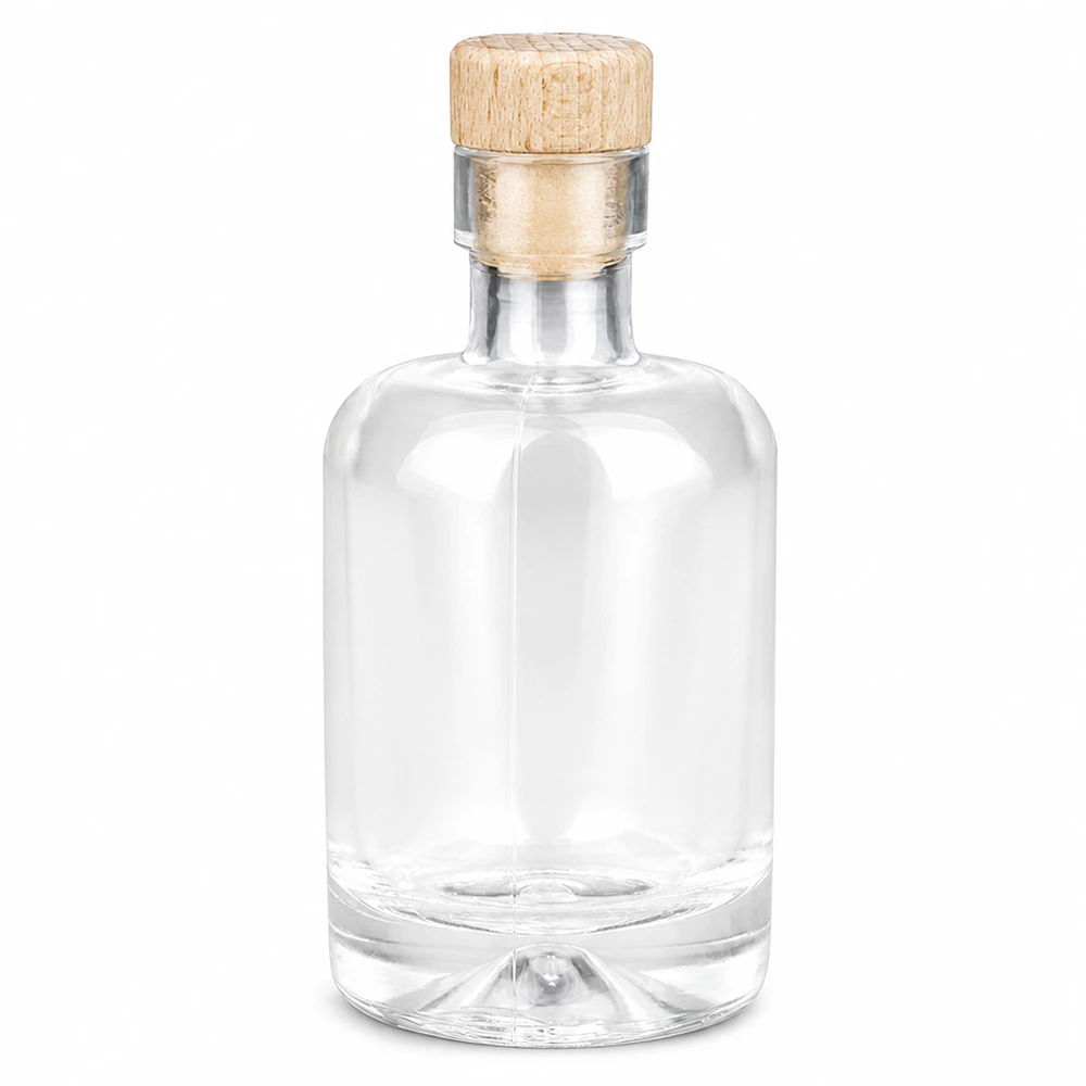 50ml Glasflasche "Attila" mit Holzgriffkorken UNiTWIST 50ml Glasflasche Amelie mit Holzgriff-Korken UNiTWIST leer transparent für Spirituosen und Öle