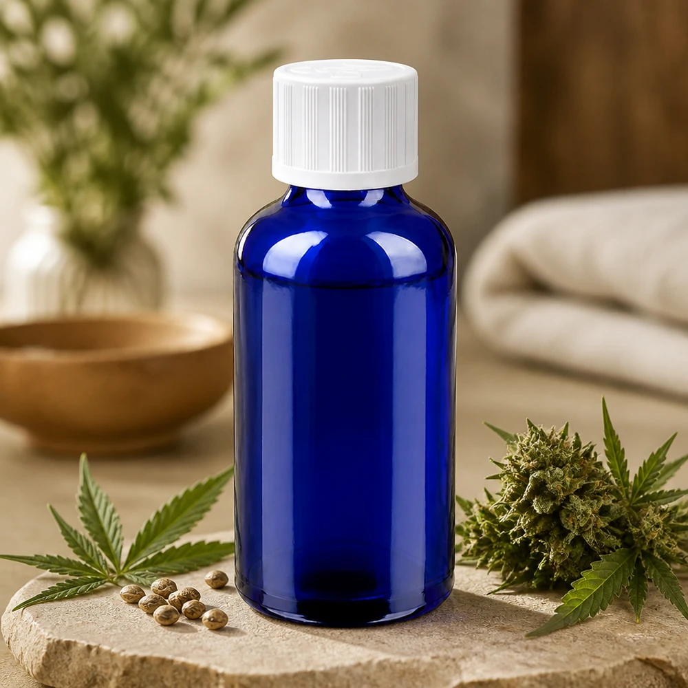 50ml láhev 11mm šroubovací uzávěr bílý standardní odolný proti otevření dětmi BlueLine UT18/50 Apotheken-Standard 50ml Glasflasche UT18/50 mit weißem Schraubdeckel für medizinische Zwecke
