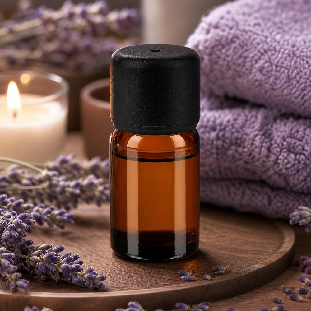 Elegante 5ml Braunglas Flasche mit schwarzem Verschluss für hochkonzentrierte Öle und Extrakte