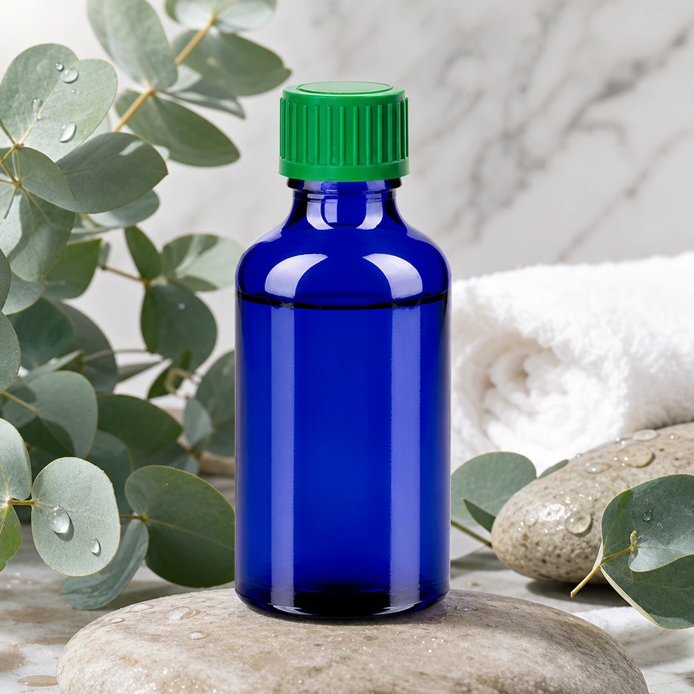 50ml lahvička s kapátkem 0,8 mm zelená standardní uzávěr BlueLine UT18/50 Kleine Tropfflasche 50ml BlueLine Serie mit 0.8mm Öffnung für punktgenaue Dosierung