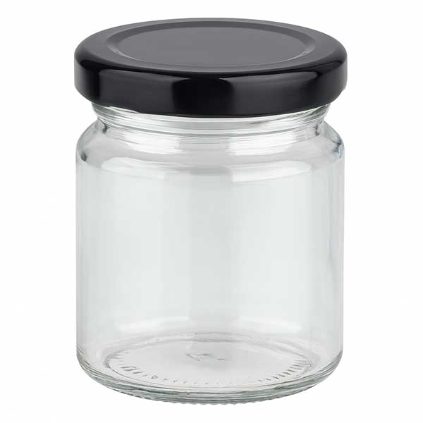 53ml kulatá sklenice s víčkem BasicSeal černá UNiTWIST