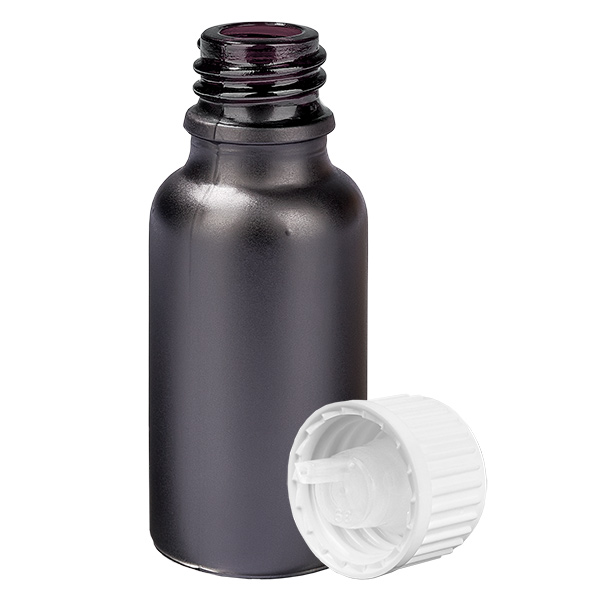 20ml lahvička s kapátkem 0,9 mm bílá standardní uzávěr BlackLine UT18/20 20ml lahvička s kapátkem 0,9 mm bílá standardní uzávěr BlackLine UT18/20