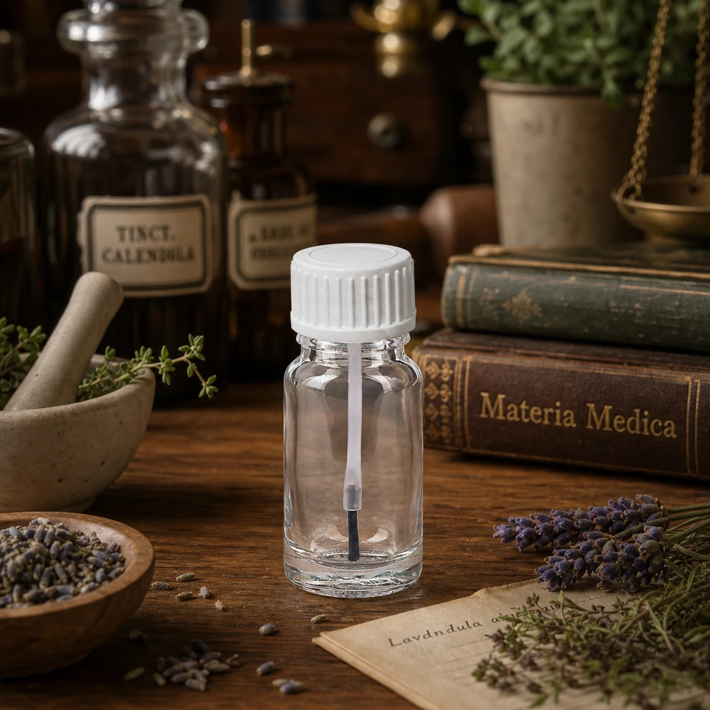 10ml Glasflasche mit Pinselapplikator UT18 für professionelle Naturheilkunde und Aromatherapie Anwendungen