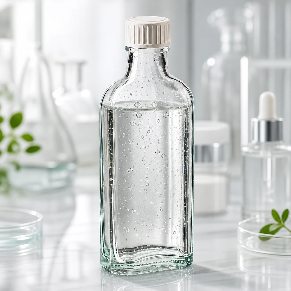 Durchsichtige Schraubverschlussflasche 100ml mit PE-Schaumeinlage für Labor und Apotheke